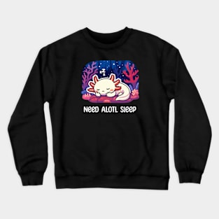 Cute Axolotl Sleeping Crewneck Sweatshirt